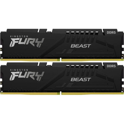 Kingston FURY 32 GB (2x16GB) DDR5 6400 MHz Beast Black (KF564C32BBK2-32)