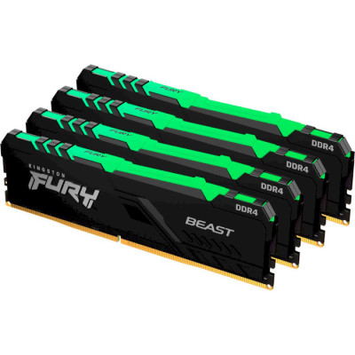 KINGSTON FURY Beast RGB DDR4 3200MHz 64GB Kit 4x16GB (KF432C16BBAK4/64)