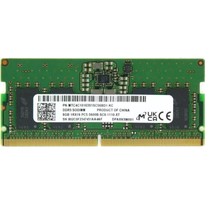 Micron 8 GB SO-DIMM DDR5 5600 MHz (MTC4C10163S1SC56BD1)
