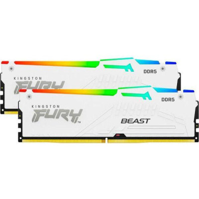 Kingston FURY 32 GB (2x16GB) DDR5 6000 MHz Beast RGB EXPO White (KF560C36BWE2AK2-32)