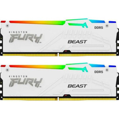 Kingston FURY 32 GB (2x16GB) DDR5 6000 MHz Beast RGB EXPO White (KF560C36BWE2AK2-32)