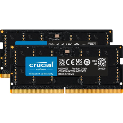 Crucial 64 GB (2x32GB) SO-DIMM DDR5 5600 MHz (CT2K32G56C46S5)