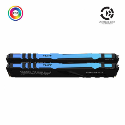 Kingston FURY 16 GB (2x8GB) DDR4 3200 MHz Beast RGB (KF432C16BBAK2/16)