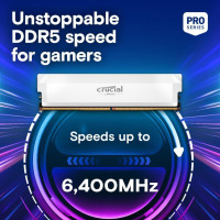 Crucial 32 GB (2x16GB) DDR5 6000 MHz Pro Overclocking White (CP2K16G60C36U5W)