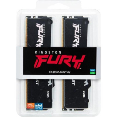 Kingston FURY 128 GB (2x64GB) DDR5 5600 MHz Beast Black RGB EXPO (KF556C36BBEAK2-128)