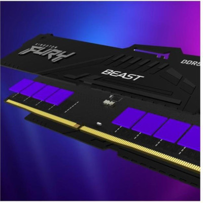 Kingston FURY 128 GB (2x64GB) DDR5 5600 MHz Beast Black RGB EXPO (KF556C36BBEAK2-128)