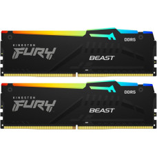 Kingston FURY 128 GB (2x64GB) DDR5 5600 MHz Beast Black RGB EXPO (KF556C40BBAK2-128)