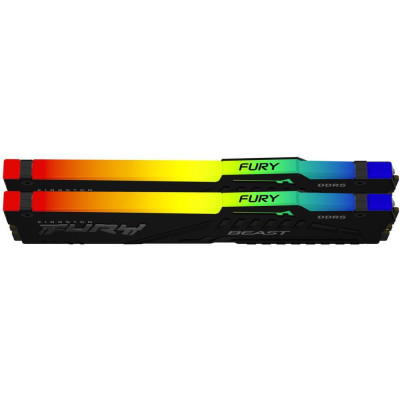 Kingston FURY 128 GB (2x64GB) DDR5 5600 MHz Beast Black RGB EXPO (KF556C40BBAK2-128)