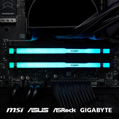 Kingston FURY 128 GB (2x64GB) DDR5 5600 MHz Beast Black RGB EXPO (KF556C40BBAK2-128)