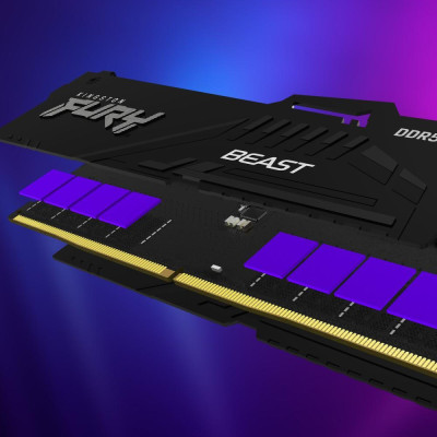 Kingston FURY 128 GB (2x64GB) DDR5 5600 MHz Beast Black RGB EXPO (KF556C40BBAK2-128)