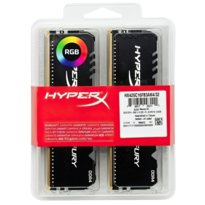 Kingston DDR4 2400 64GB KIT (16GBx4) HyperX Fury (HX424C15FB4AK4/64)