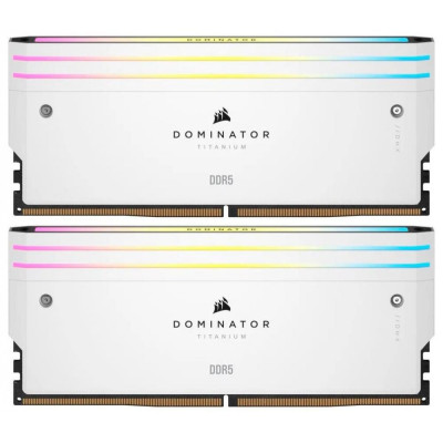 Corsair 32 GB (2x16GB) DDR5 6000 MHz Dominator Titanium RGB White (CMP32GX5M2B6000C30W)