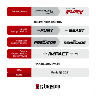 Kingston FURY 8 GB DDR3 1866 MHz Beast Blue (KF318C10B/8)