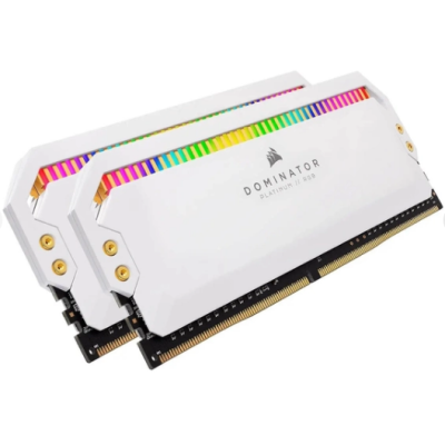 Corsair 32GB (2x16GB) DDR5 6200MHz C36 Dominator Platinum RGB White (CMT32GX5M2X6200C36W)