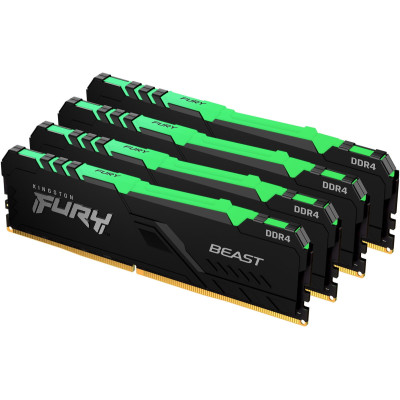 Kingston DDR4 4x32GB/3200 Kingston Fury Beast RGB (KF432C16BBAK4/128)