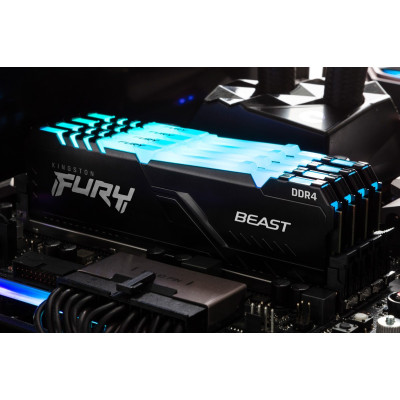 Kingston DDR4 4x32GB/3200 Kingston Fury Beast RGB (KF432C16BBAK4/128)