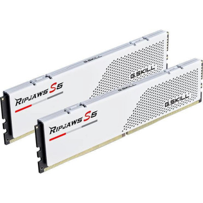 G.Skill 64 GB (2x32GB) DDR5 6000 MHz Ripjaws S5 Matte White (F5-6000J2836G32GX2-RS5W)