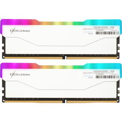 Exceleram 16 GB (2x8GB) DDR4 3200 MHz RGB X2 Series White (ERX2W416326AD)
