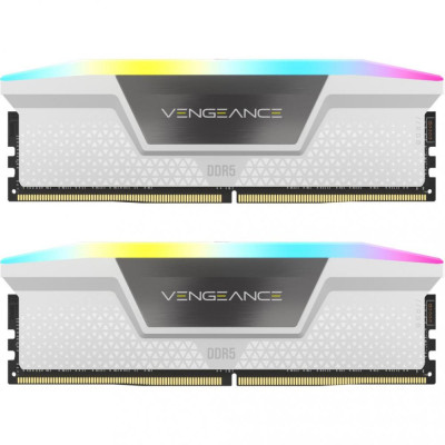 Corsair 32 GB (2x16GB) DDR5 6000 MHz Vengeance RGB (CMH32GX5M2B6000C30W) White