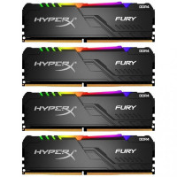 HyperX (Kingston FURY) 128 GB (4x32GB) DDR4 3200 MHz Fury RGB (HX432C16FB3AK4/128)