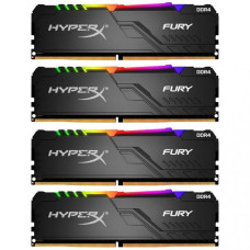 HyperX (Kingston FURY) 128 GB (4x32GB) DDR4 3200 MHz Fury RGB (HX432C16FB3AK4/128)