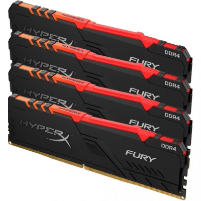 HyperX (Kingston FURY) 128 GB (4x32GB) DDR4 3200 MHz Fury RGB (HX432C16FB3AK4/128)