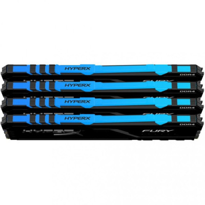 HyperX (Kingston FURY) 128 GB (4x32GB) DDR4 3200 MHz Fury RGB (HX432C16FB3AK4/128)