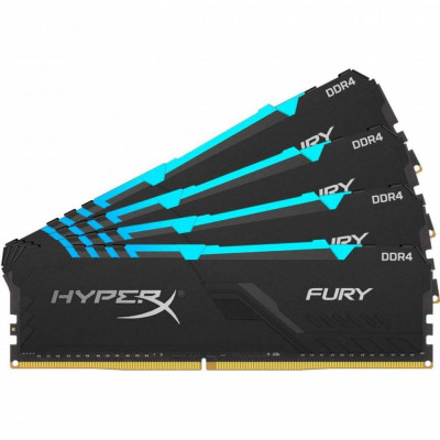 HyperX (Kingston FURY) 128 GB (4x32GB) DDR4 3200 MHz Fury RGB (HX432C16FB3AK4/128)