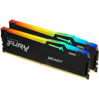 Kingston FURY 64 GB (2x32GB) DDR5 6000 MHz Beast Black RGB EXPO (KF560C36BBE2AK2-64)
