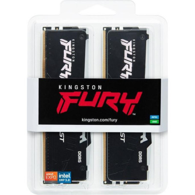 Kingston FURY 64 GB (2x32GB) DDR5 6000 MHz Beast Black RGB EXPO (KF560C36BBE2AK2-64)
