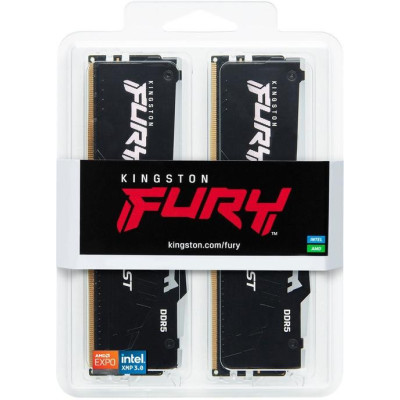 Kingston FURY 64 GB (2x32GB) DDR5 5200 MHz Beast Black RGB EXPO (KF552C40BB2AK2-64)
