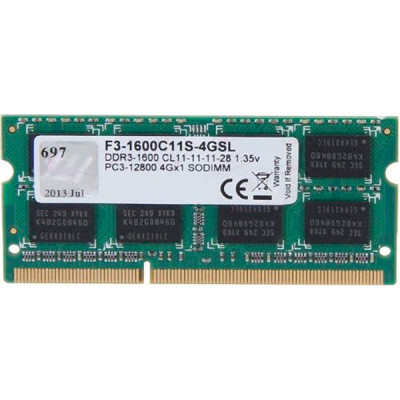 G.Skill Standard SODIMM DDR3L 1600MHz 4Gb (F3-1600C11S-4GSL)