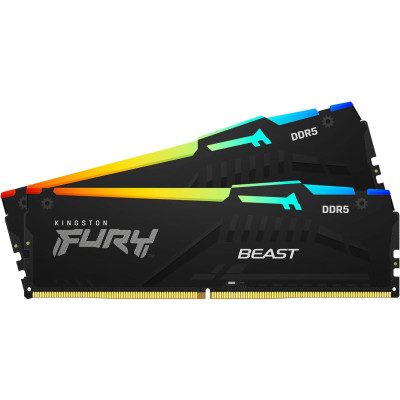 Kingston FURY 16 GB (2x8GB) DDR5 6000 MHz Beast RGB (KF560C40BBAK2-16)