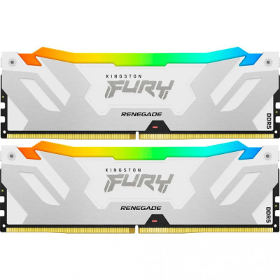 Kingston FURY 32 GB (2x16 GB) DDR5 7200 MHz Renegade Silver/White RGB (KF572C38RWAK2-32)