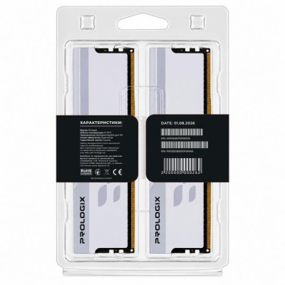 Prologix 32 GB (2x16GB) DDR4 3200 MHz Onyx White RGB (PRO32GB3200YWR4K)
