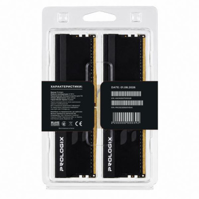 Prologix 32 GB (2x16GB) DDR4 3600 MHz Onyx Black (PRO32GB3600YB4K)