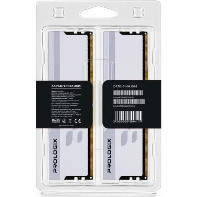 Prologix 32 GB (2x16GB) DDR4 3600 MHz Onyx White (PRO32GB3600YW4K)