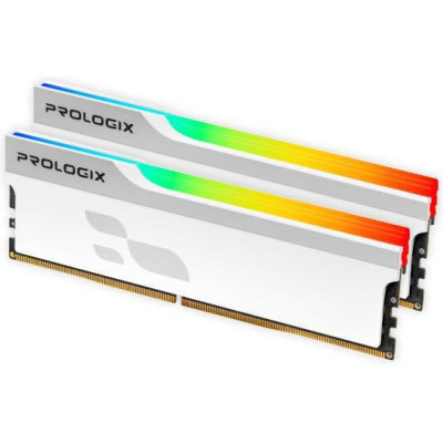 Prologix 32 GB (2x16GB) DDR4 3600 MHz Onyx White RGB (PRO32GB3600YWR4K)