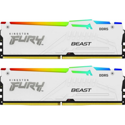 Kingston FURY 64 GB (2x32GB) DDR5 6000 MHz Beast RGB EXPO White (KF560C36BWEAK2-64)