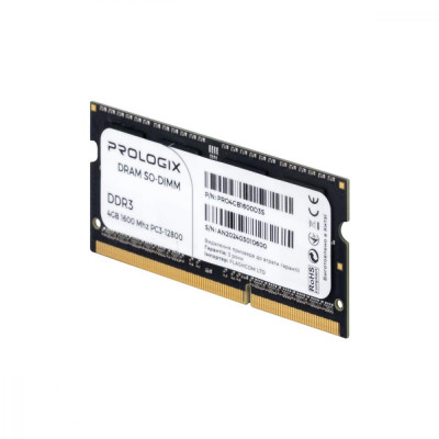 Prologix 4 GB SO-DIMM DDR3 1600 MHz (PRO4GB1600D3S)