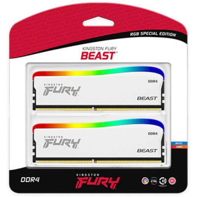 Kingston FURY 32 GB (2x16GB) DDR4 3600 MHz Beast RGB Special Edition White (KF436C18BWAK2/32)