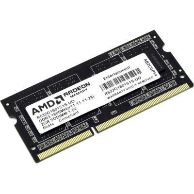 AMD 2 GB SO-DIMM DDR3 1600 MHz Radeon R5 Entertainment (R532G1601S1S-U)