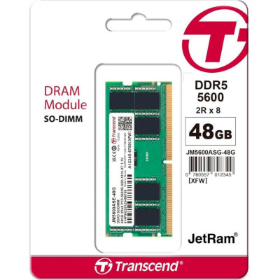 Transcend 48 GB SO-DIMM DDR5 5600 MHz JetRam (JM5600ASE-48G)