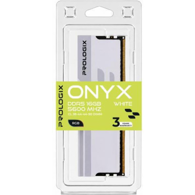 Prologix 16 GB DDR5 5600 MHz Onyx White RGB (PRO16GB5600YWR5)