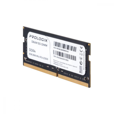 Prologix 8 GB SO-DIMM DDR4 2666 MHz (PRO8GB2666D4S)