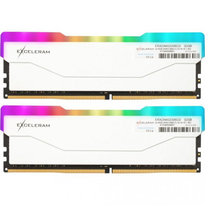 Exceleram 32 GB (2x16GB) DDR4 3000 MHz RGB X2 Series White (ERX2W432306CD)