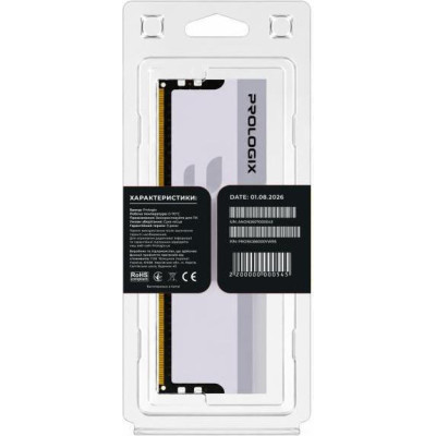 Prologix 16 GB DDR5 6000 MHz Onyx White RGB (PRO16GB6000YWR5)