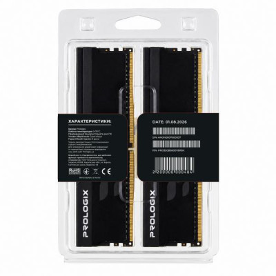Prologix 32 GB (2x16GB) DDR5 5600 MHz Onyx Black RGB (PRO32GB5600YBR5K)