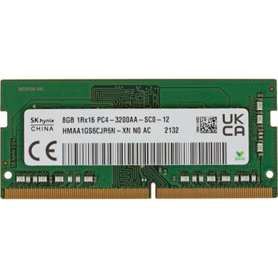 SK hynix 8 GB SO-DIMM DDR4 3200 MHz (HMAA1GS6CJR6N-XN)