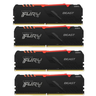 Kingston FURY 128 GB (4x32GB) DDR4 3600 MHz Beast RGB (KF436C18BBAK4/128)